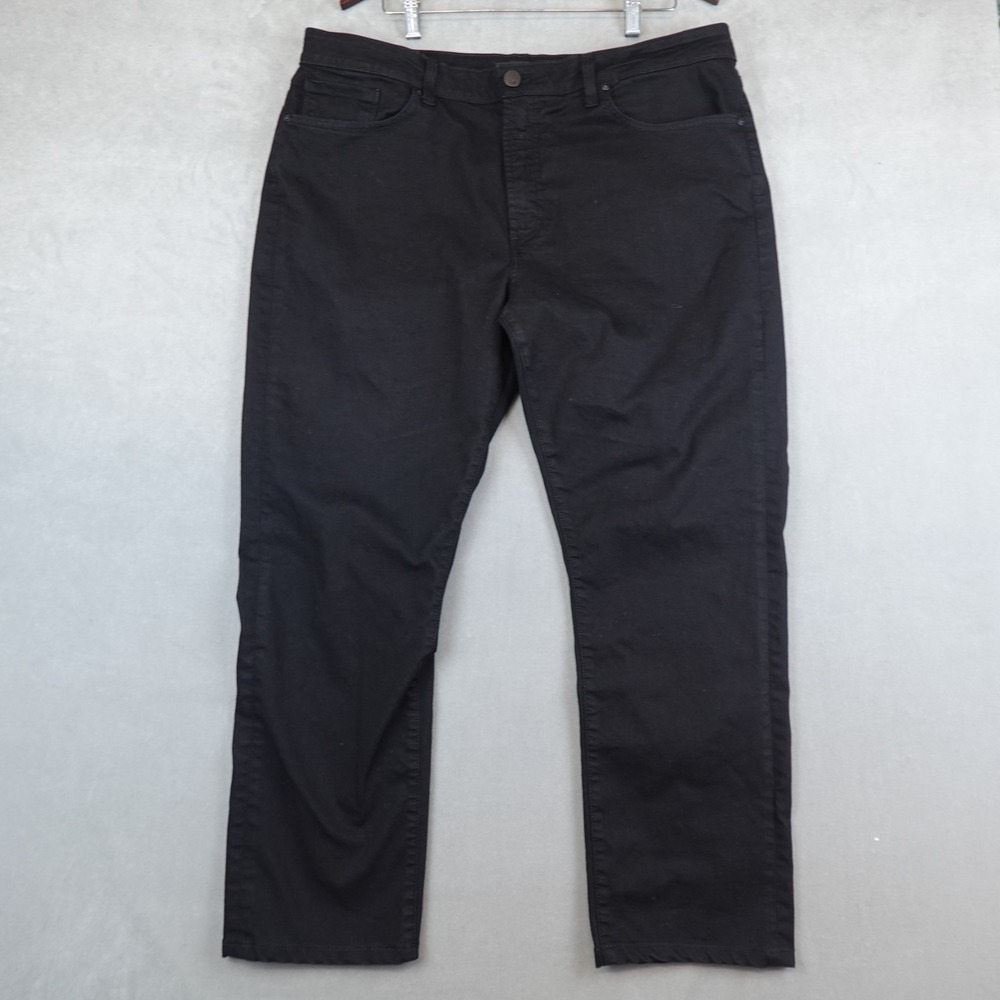 Monfrere Jeans Men 38x29 Pants Deniro Noir Straight Stretch Japan Denim USA Made